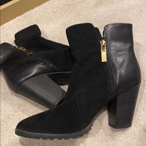 Tahari stylish half leather half suede bootie.